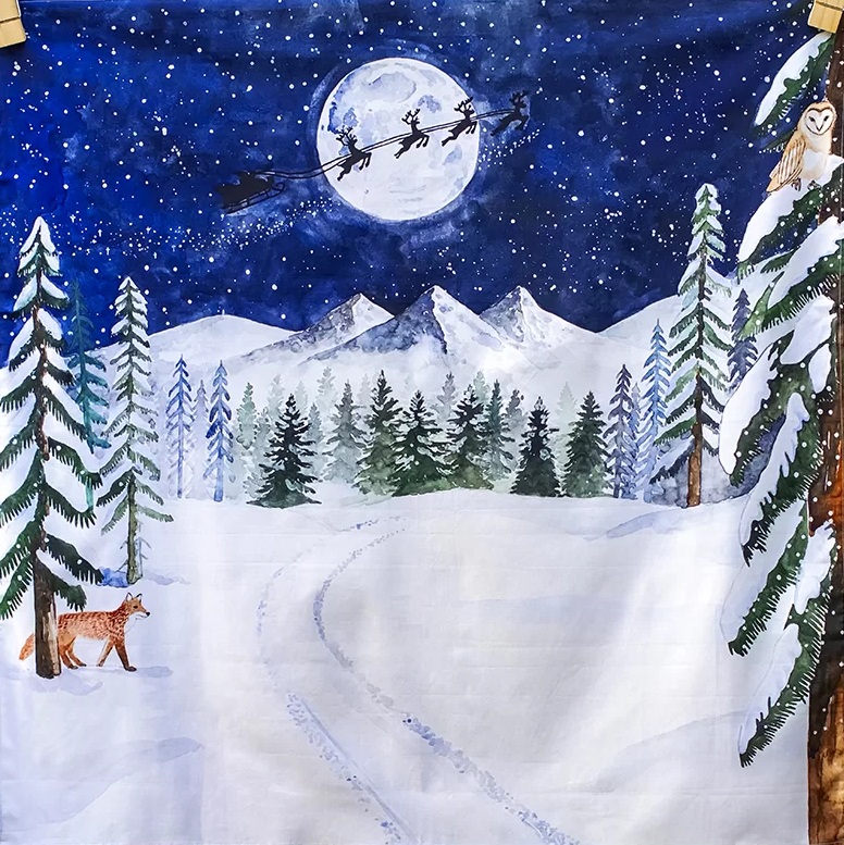 Wonderie Starry Winter's Night telo gioco cotone 100 cm