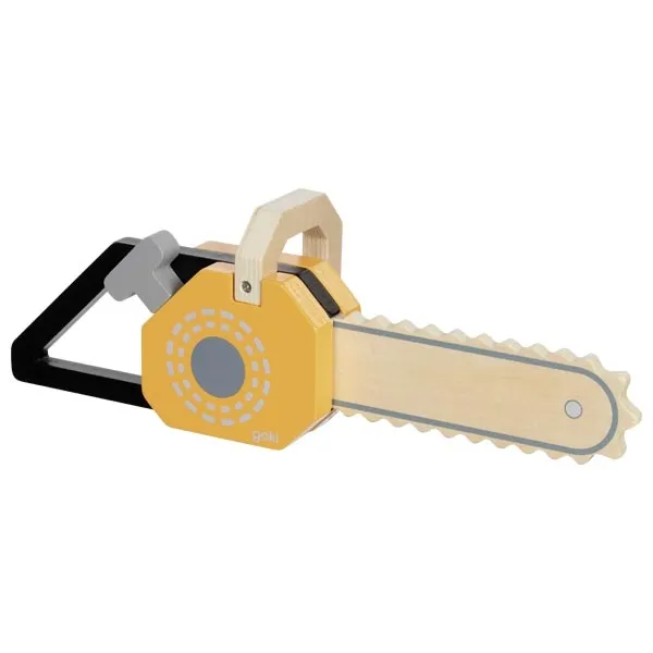 Goki Motosega con suono attrezzo legno 33,5 cm bambini