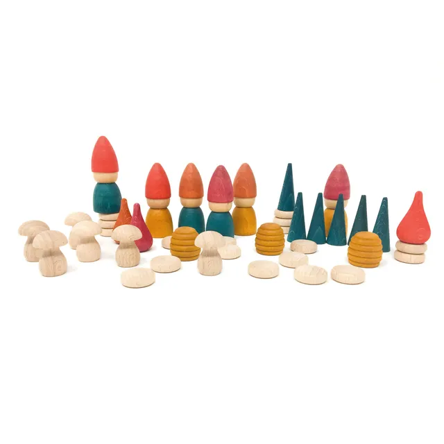 Grapat Nins Tomten set gioco del bosco in legno 36 pezzi