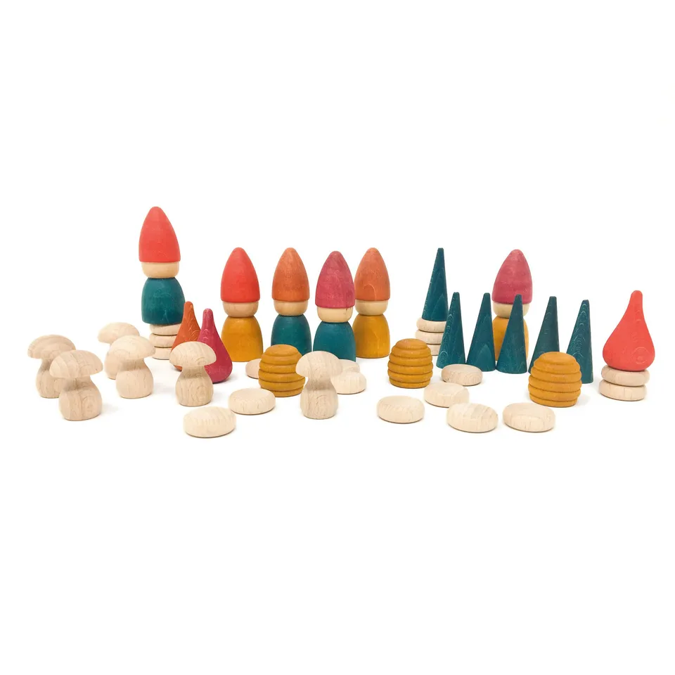 Grapat Nins Tomten set gioco del bosco in legno 36 pezzi