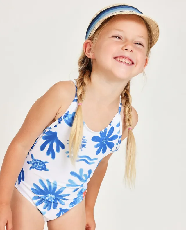 Tuc Tuc costume bambina intero bianco mare