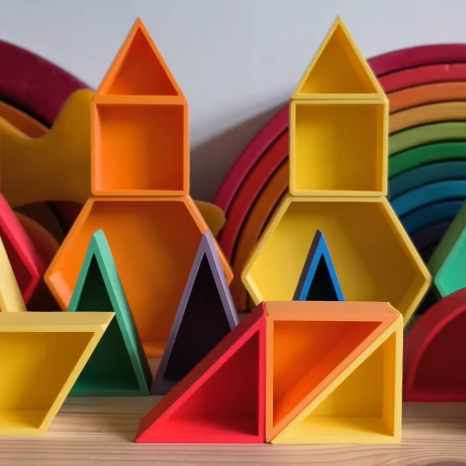 Grennn Forme Arcobaleno formine Rombo 6 pezzi sensoriali