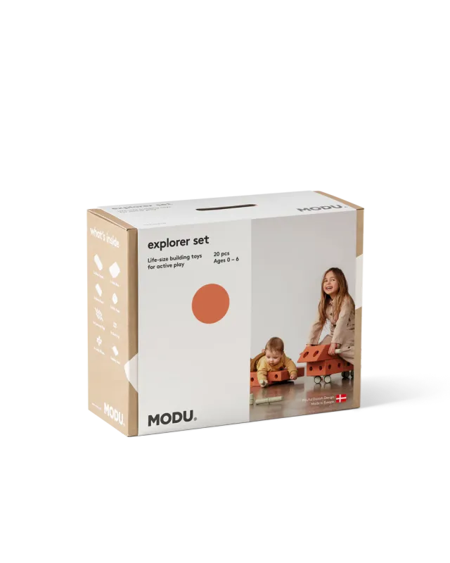 MODU Explorer Set costruzioni cavalcabile Orange-Green 20 pezzi