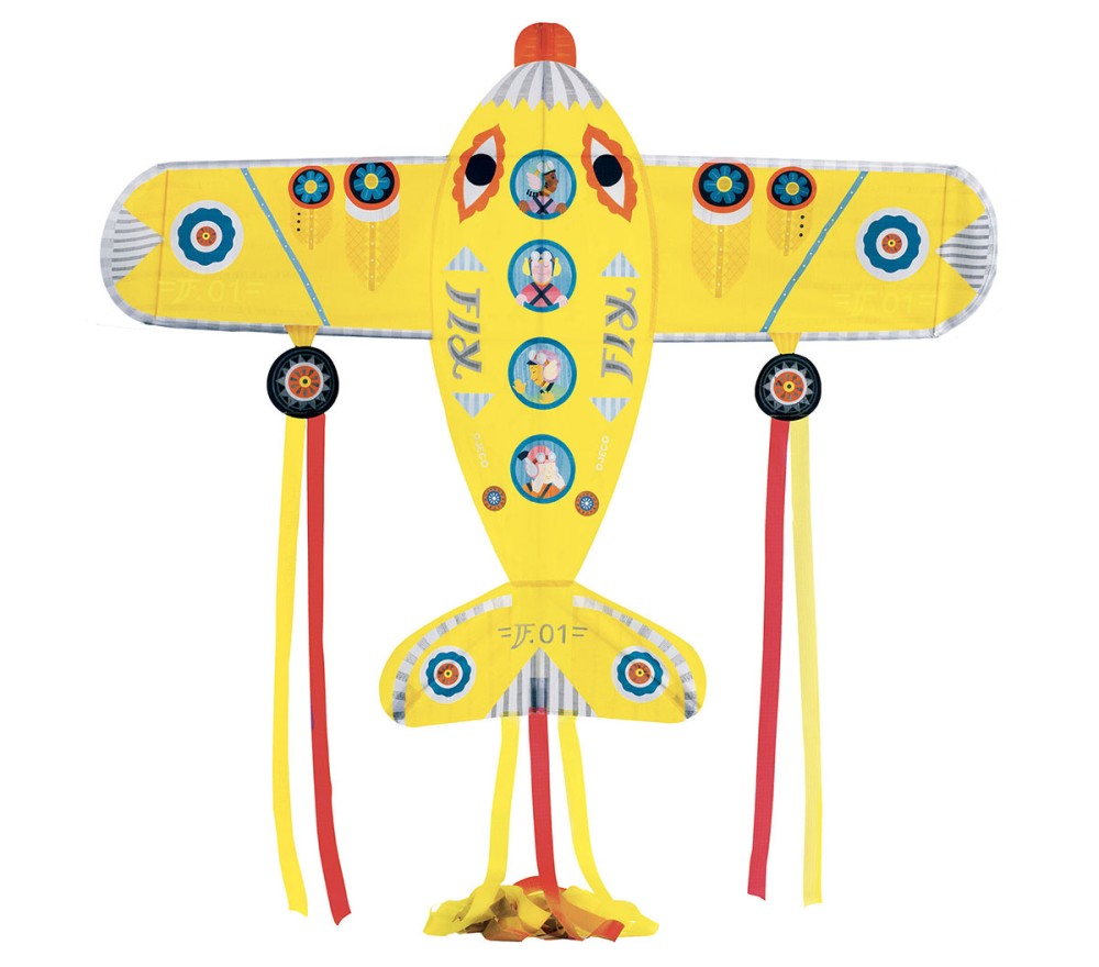 Djeco Maxi Plane aquilone maxi 125 cm con coda