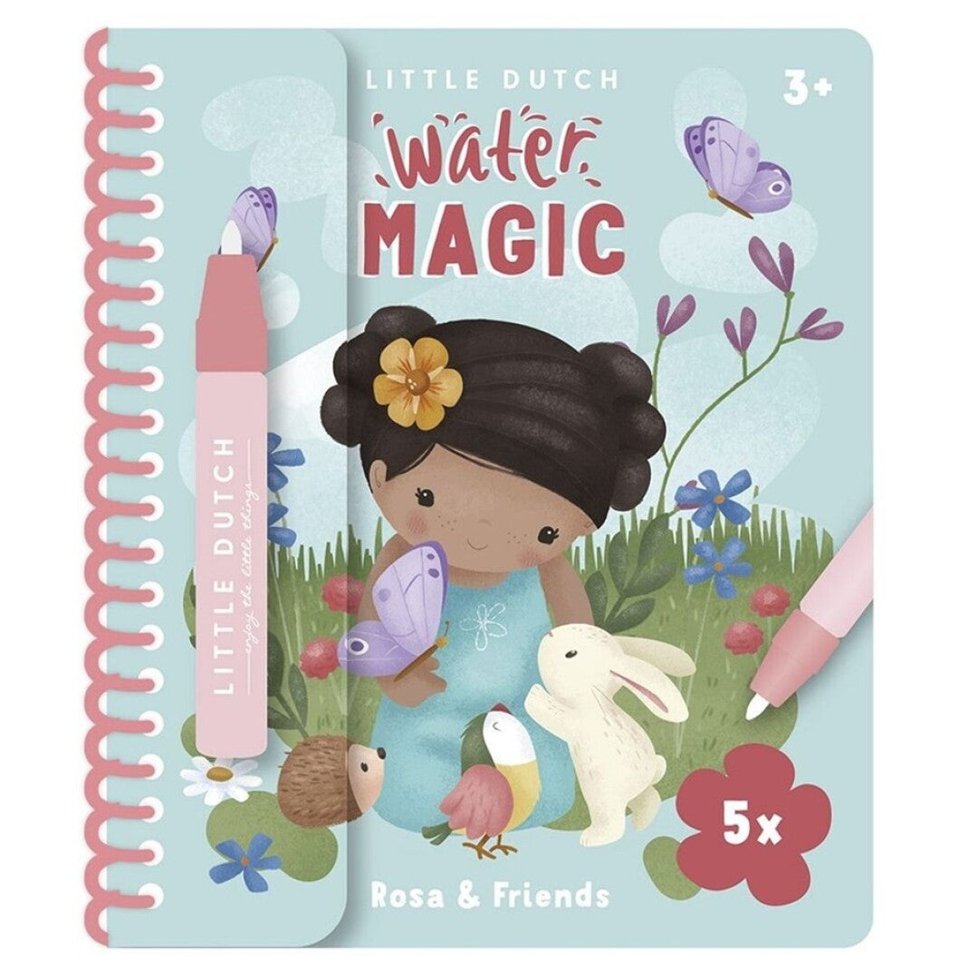 Little Dutch Rosa Friends Libro Magico Acqua riutilizzabile