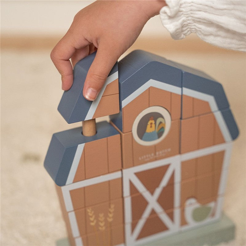 Little Dutch Little Farm torre impilabile legno fattoria 1 anno