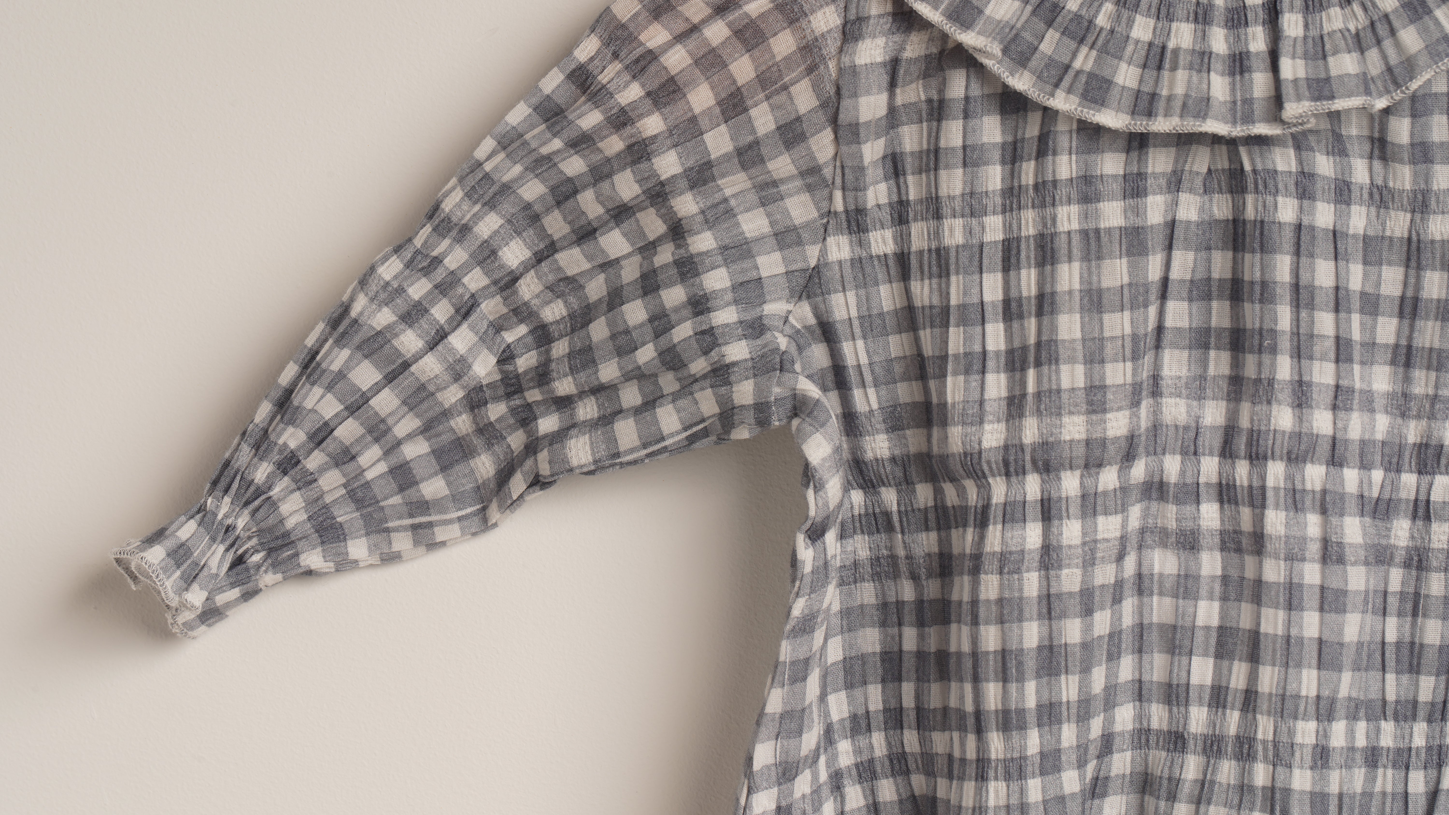 Mebi Vichy camicia neonato quadretti azzurri cotone