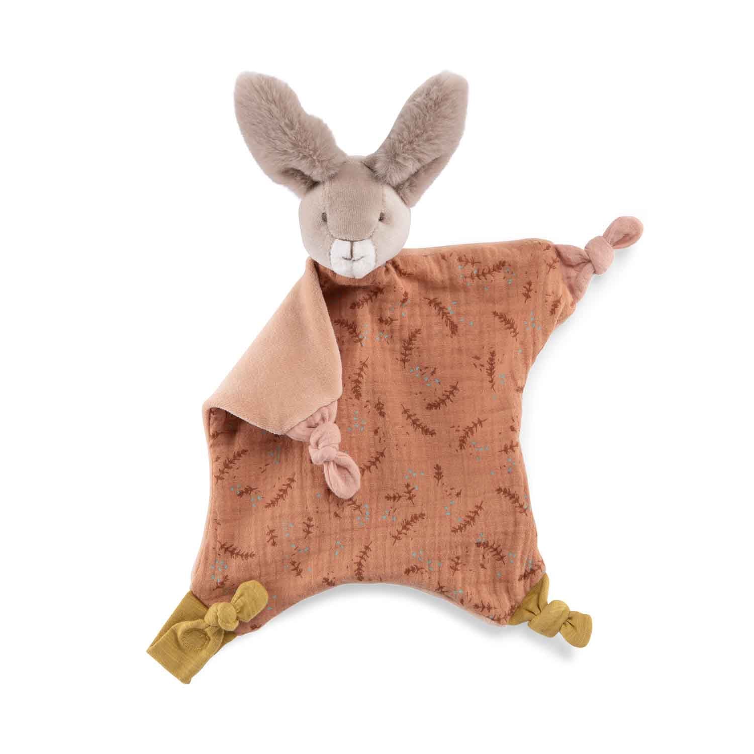 Moulin Roty Trois petits lapins doudou porta ciuccio Argilla 30 cm