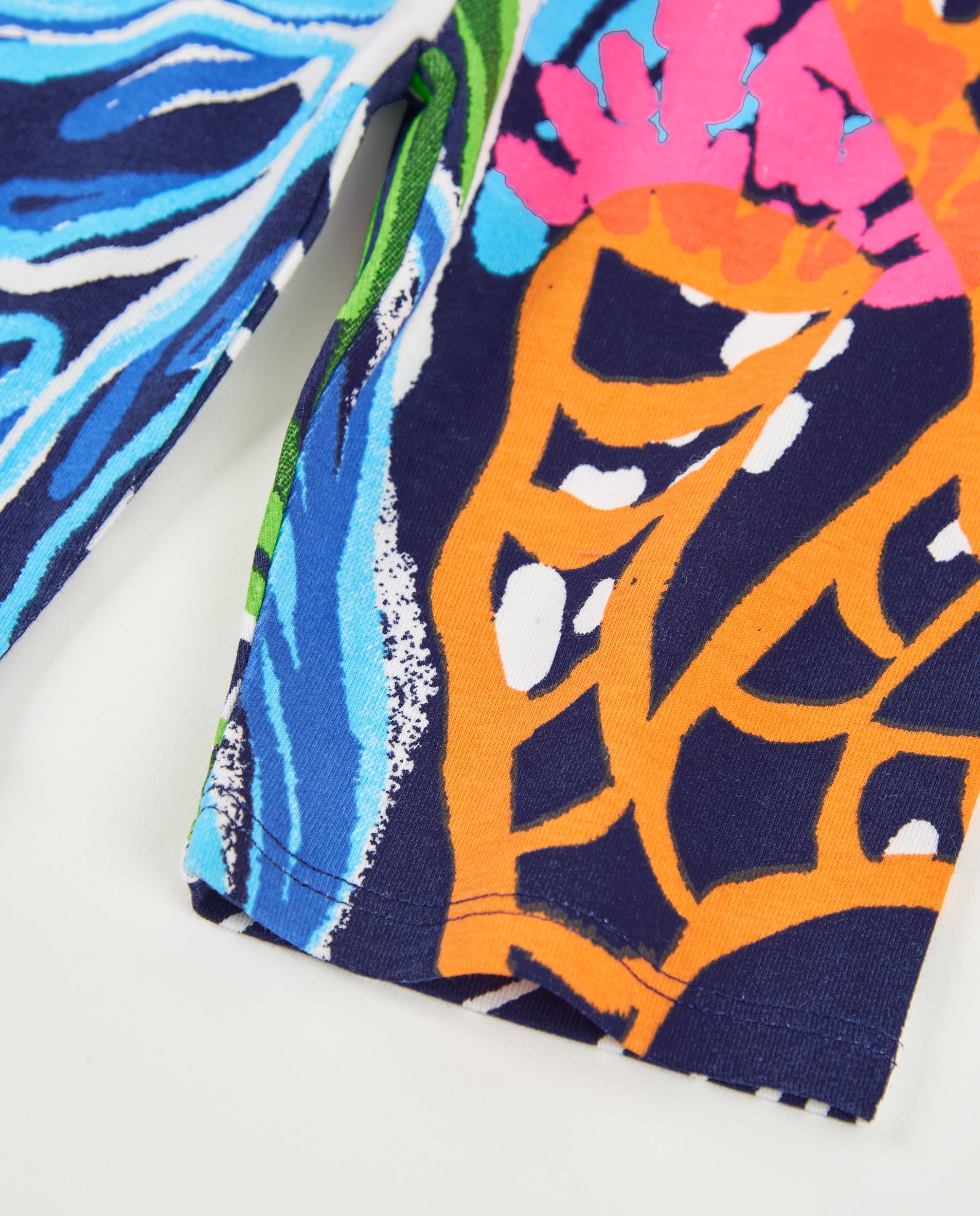 Tuc Tuc leggings bimba aderenti blu navy stampa mare