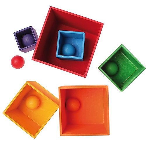 Grimm's 6 Palline Grandi in legno colori primari