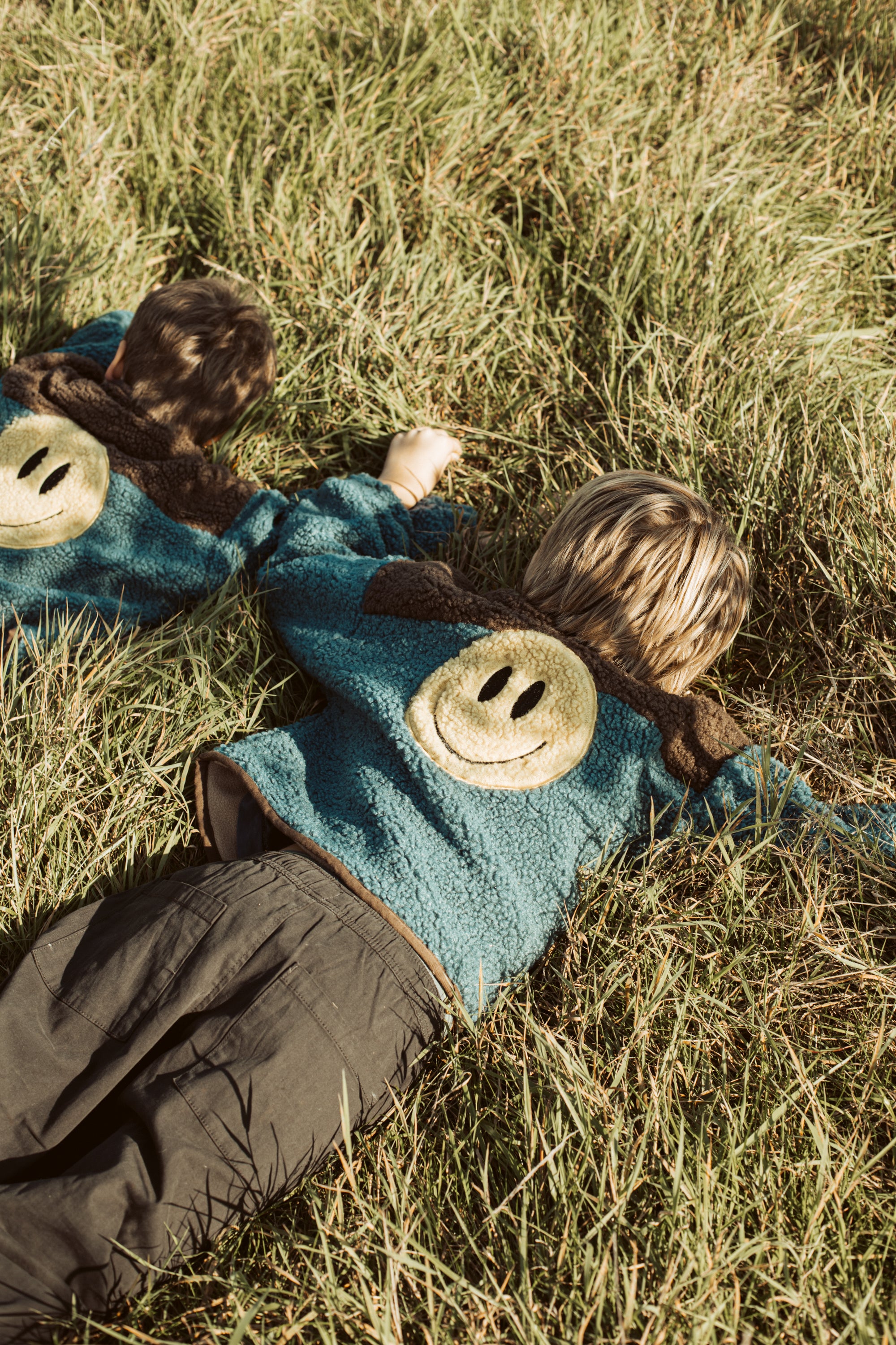 Ella and Rapha Little Teddy Smiley giacca blu bimbo in pile
