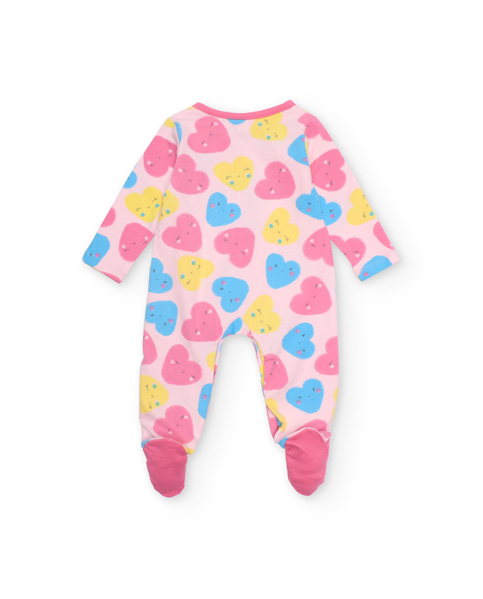 Tuc Tuc pagliaccetto neonata cuori rosa manica lunga