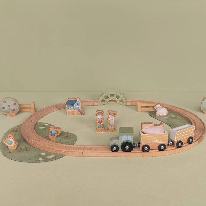 Little Dutch Little Farm treno in legno con animali