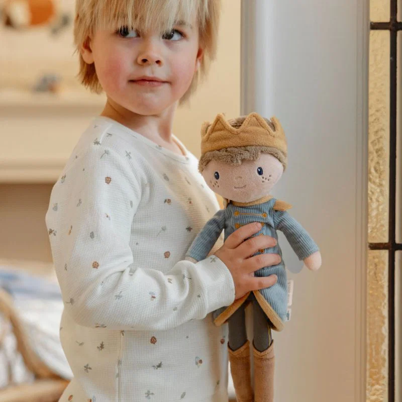 Little Dutch Cuddle Principe Jim bambola morbida 35 cm ciniglia