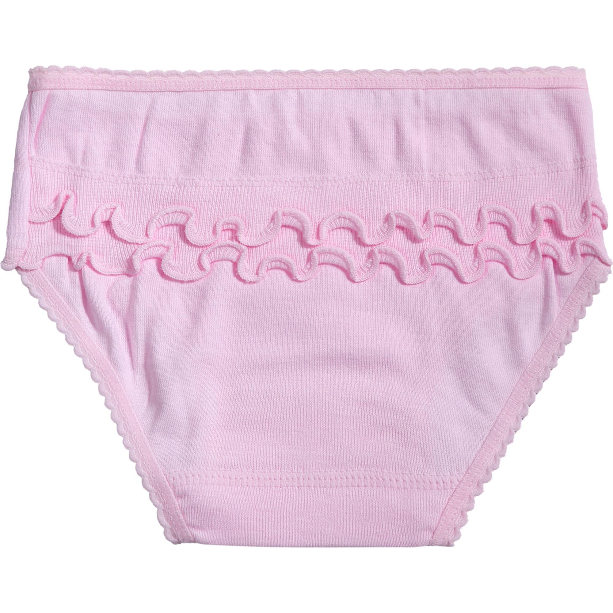 Babidu slip bambina cotone con volant bianco