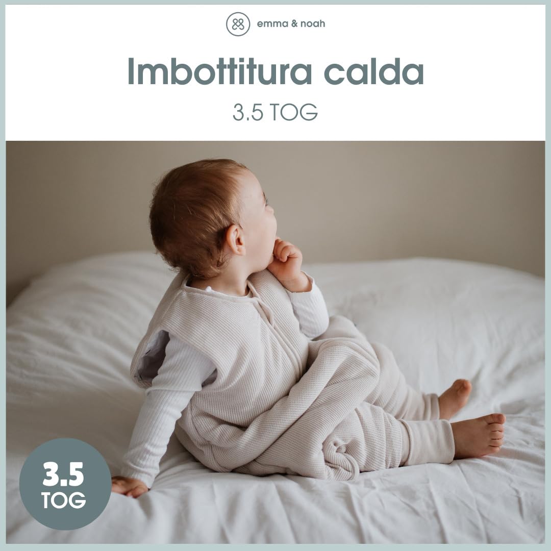 emma & noah Sacco nanna 3,5 TOG maniche staccabili cotone bio