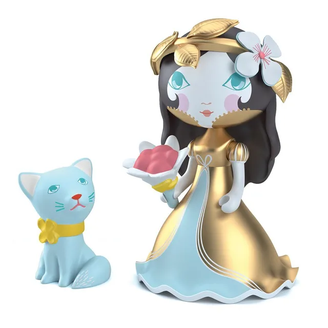 Djeco Arty Toys Princess Eva action figure vinile con gatto