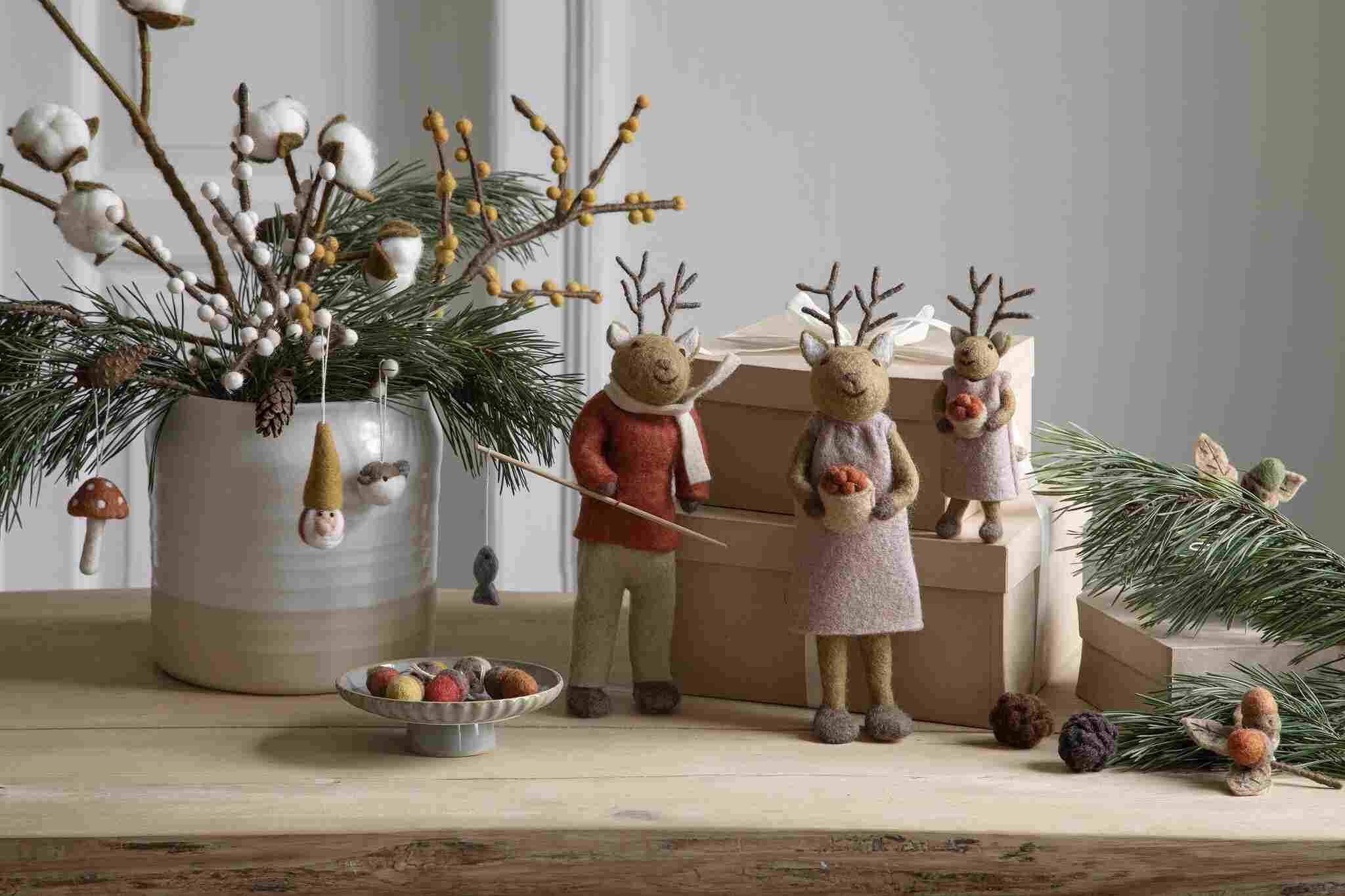 Gry & Sif Gnomi Autunno Pendenti Feltro Set 3 pz