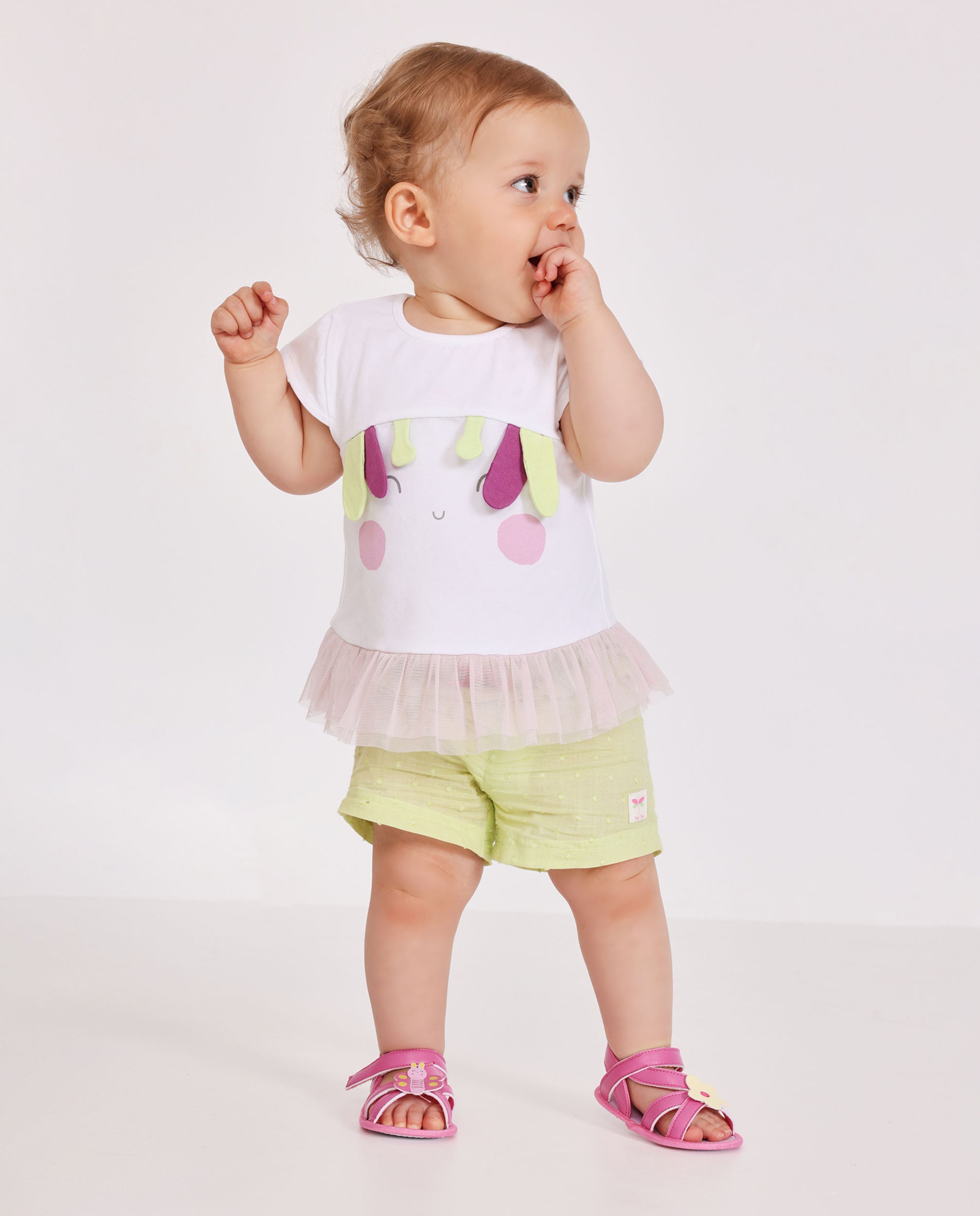Tuc Tuc set neonata 2 pezzi t-shirt shorts bianco