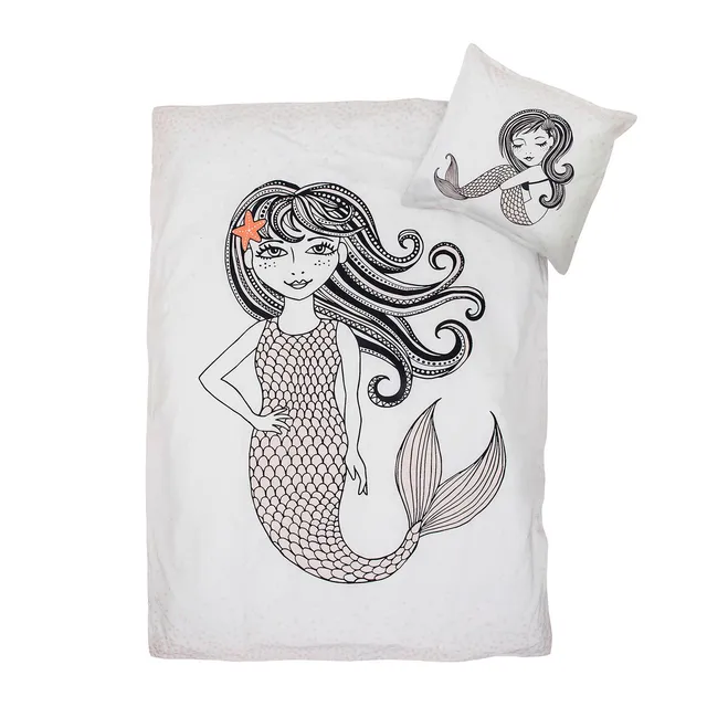 Bloomingville Mini Sirena copripiumino singolo 140x200 cotone