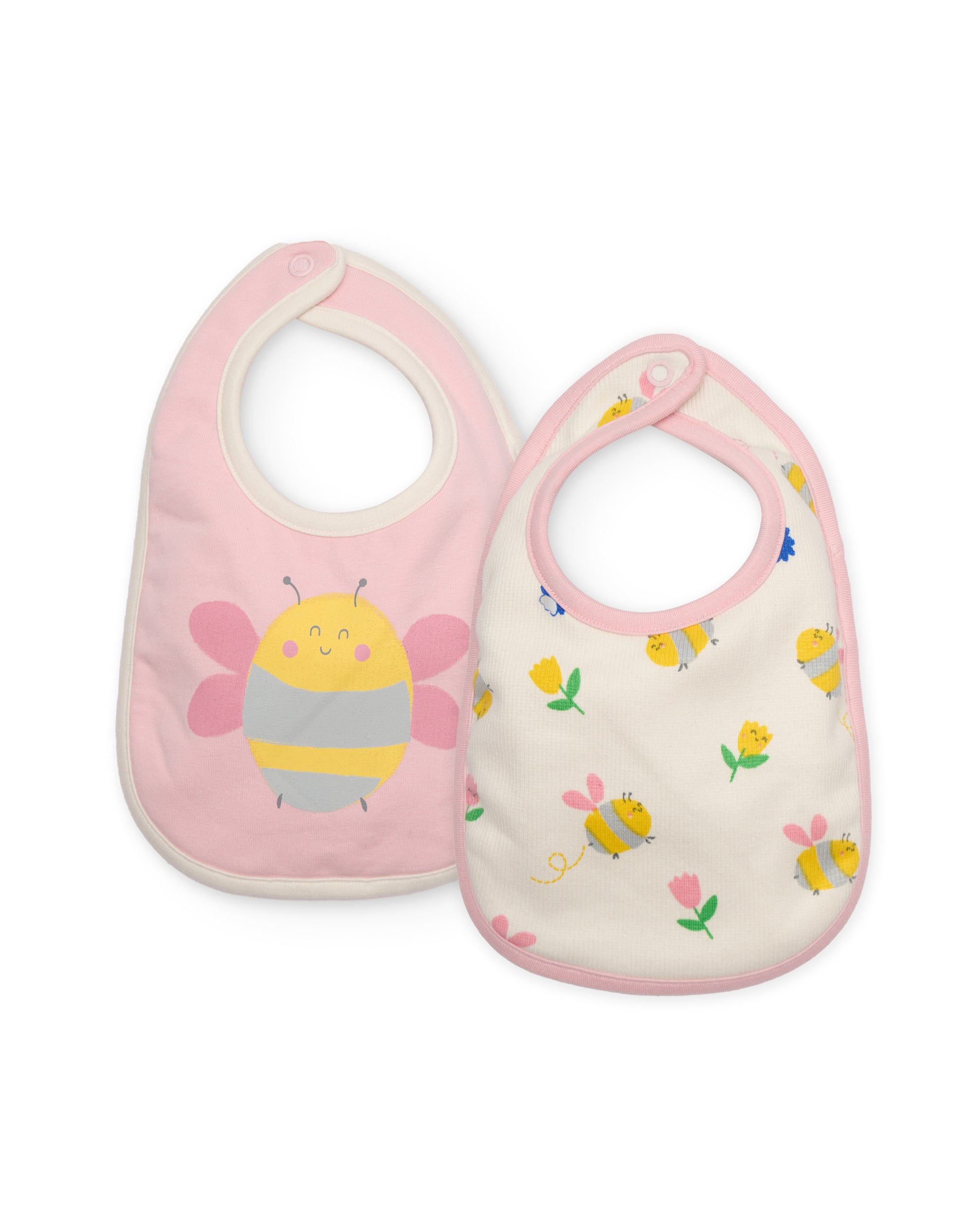 Tuc Tuc Bavaglini Neonata Rosa Api Cotone 2 Pezzi