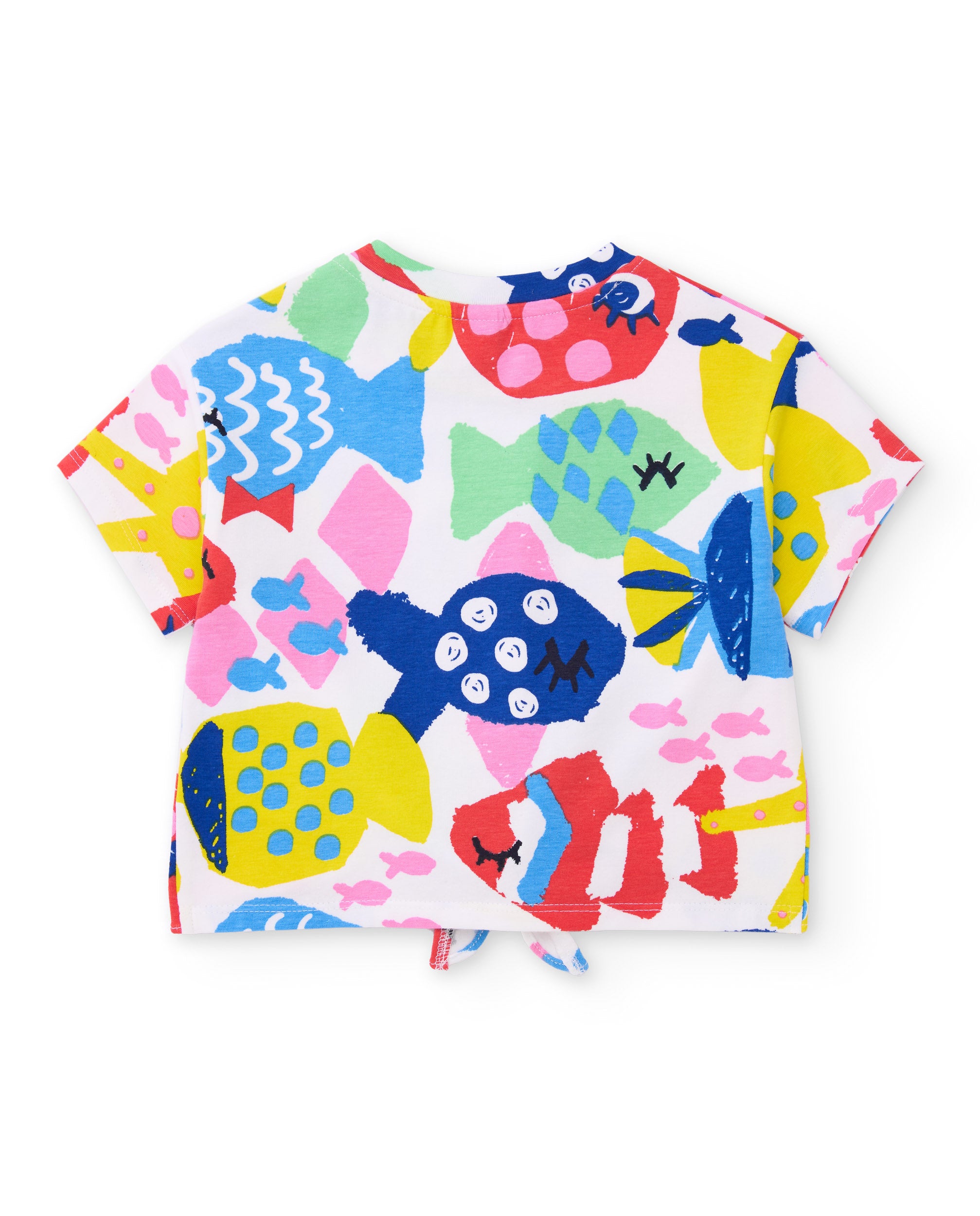 Tuc Tuc maglietta bambina nodo multicolore mare