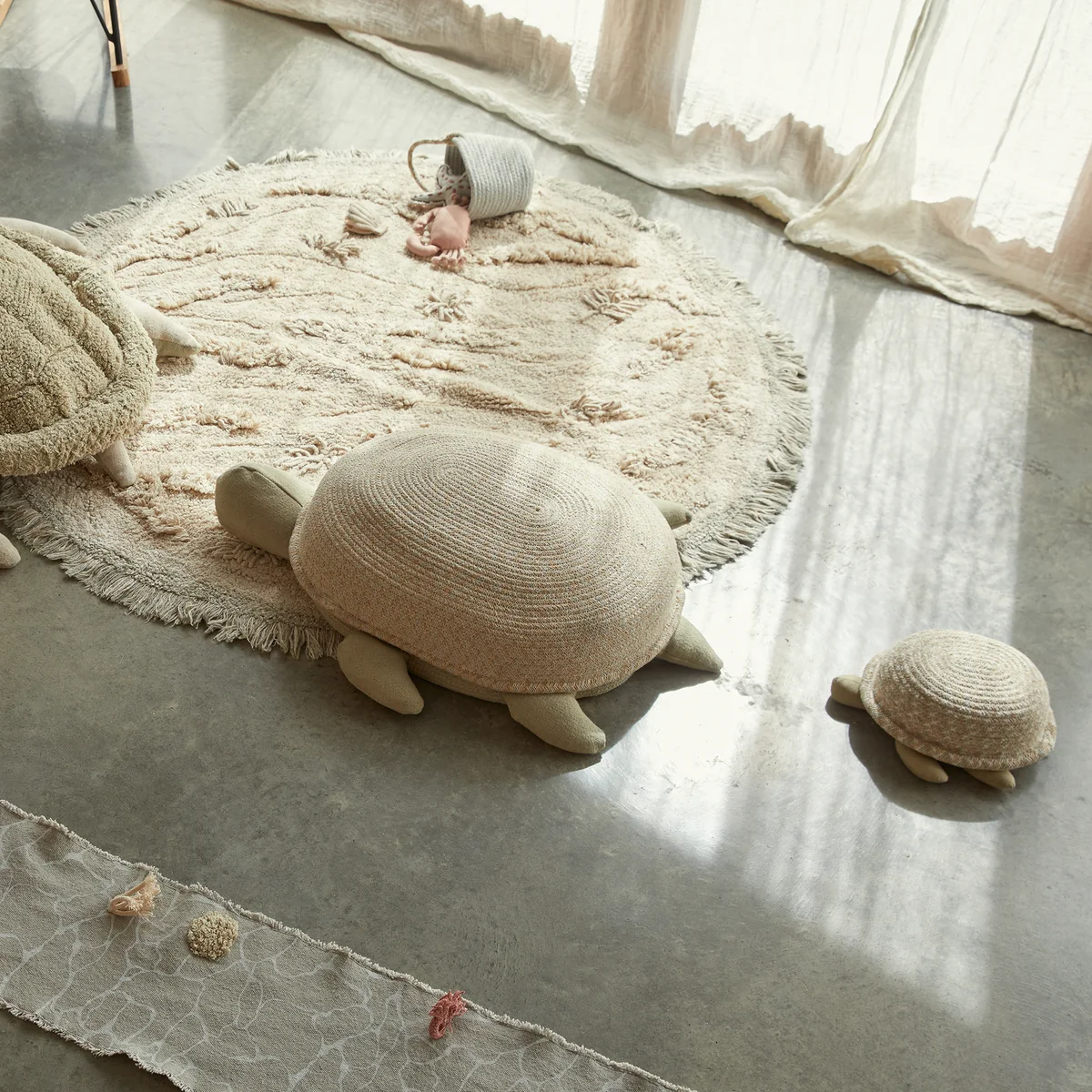 Lorena Canals Mama Turtle cesto contenitore XL 70 cm