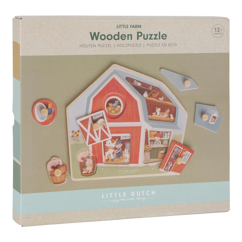 Little Dutch Fattoria puzzle legno 6 pezzi