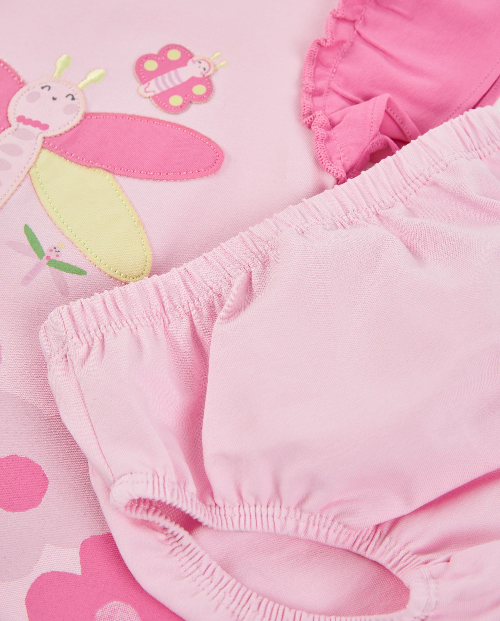 Tuc Tuc vestito neonata rosa libellula con mutandina