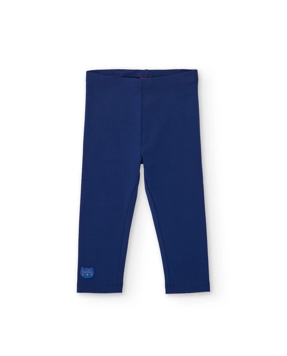 Tuc tuc Meow Meow leggings bambina blu elasticizzati