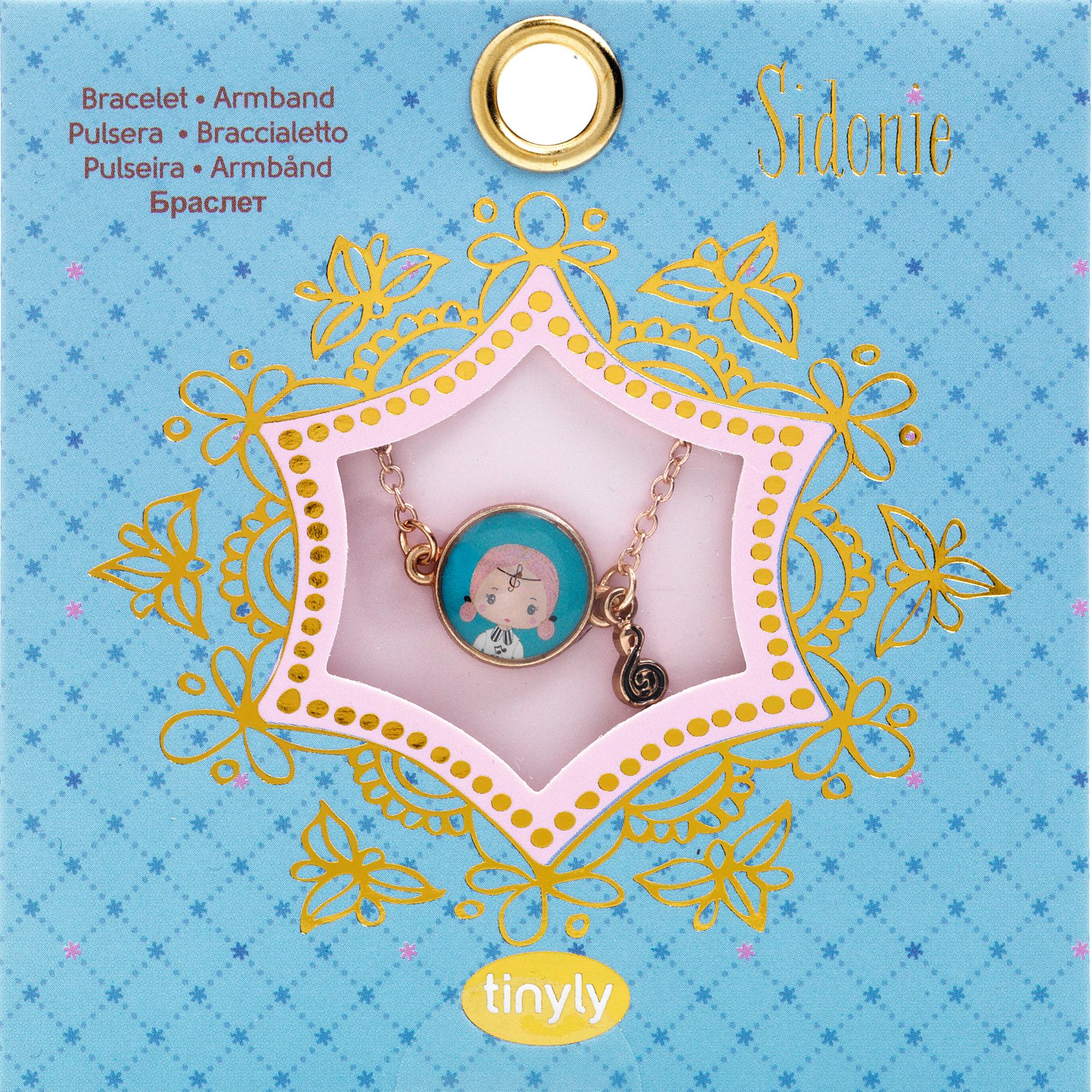 Djeco Tinyly Sidonie braccialetto oro con medaglione