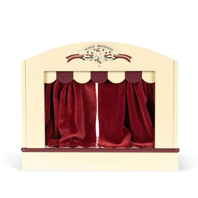 Konges Sløjd Teatrino Legno Bianco 30x37 cm con Tenda