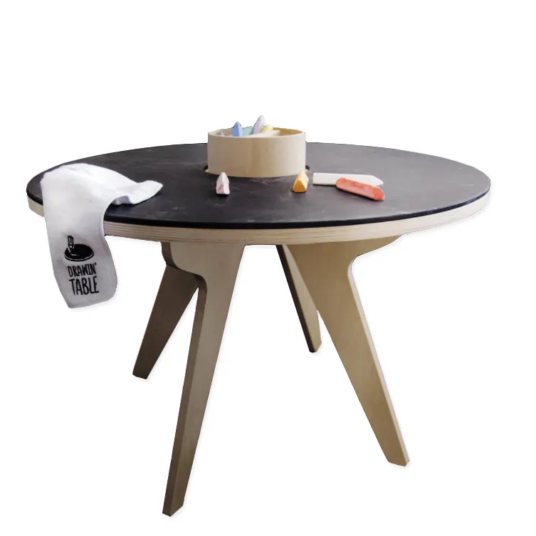 Drawin Table 3 in 1 tavolo disegno rotondo betulla