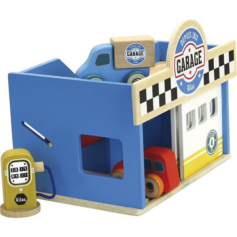 Vilac Vilacity mini garage legno con 2 macchinine