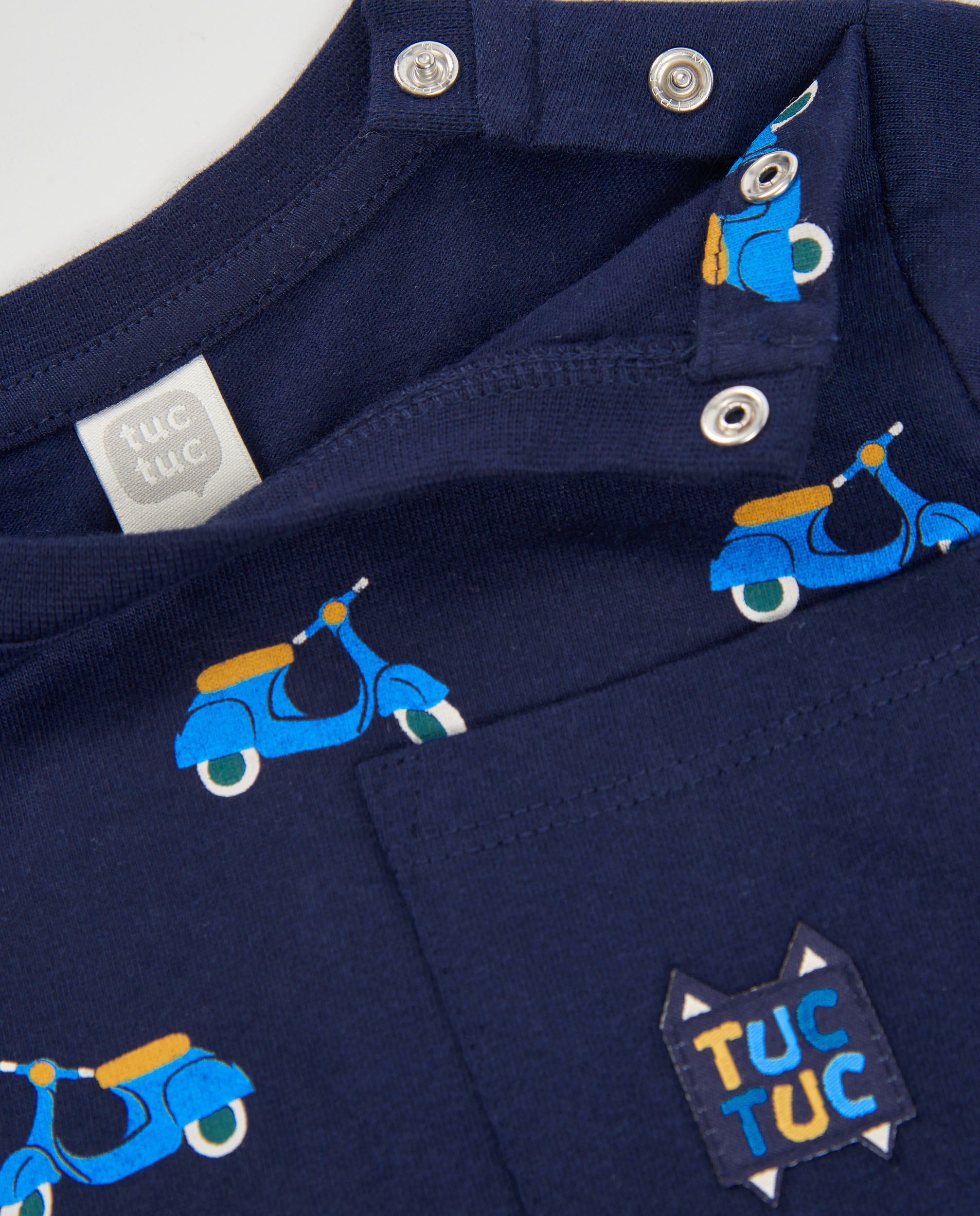 Tuc Tuc maglietta bambino blu moto manica lunga