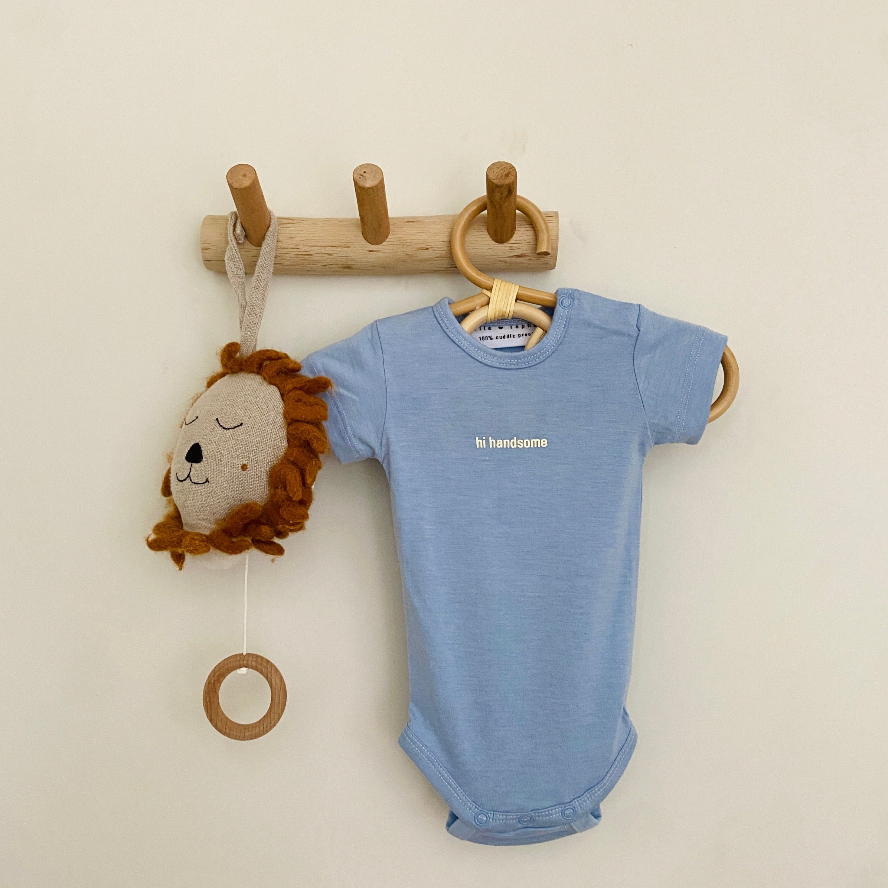 Ella and Rapha Hi Handsome body azzurro cotone morbido