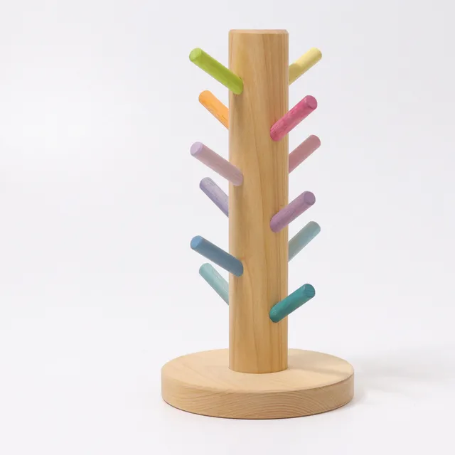Grimm's Building Rings Pastel albero in legno 12 tasselli