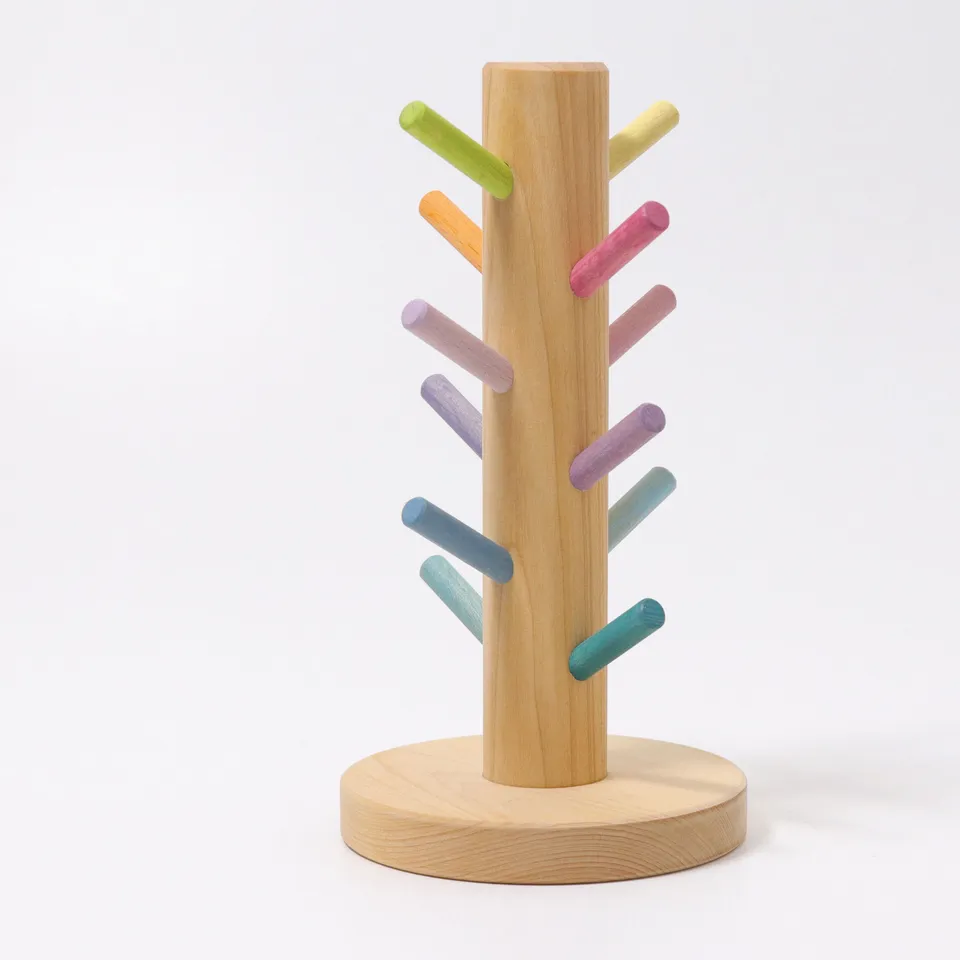 Grimm's Building Rings Pastel albero in legno 12 tasselli