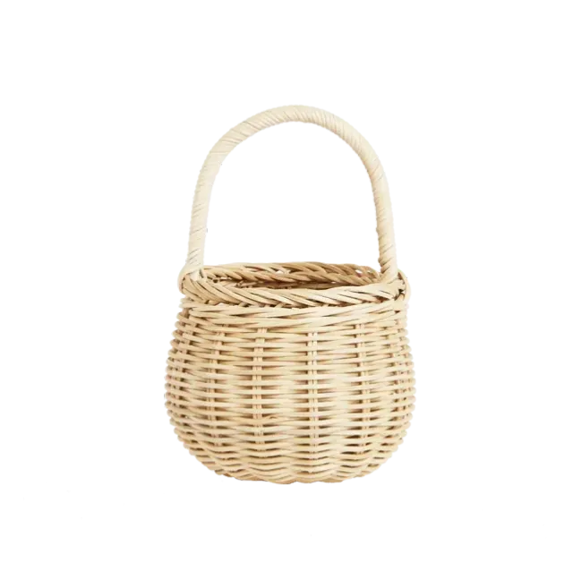 Olli Ella Big Berry cestino rattan con manico 29 cm