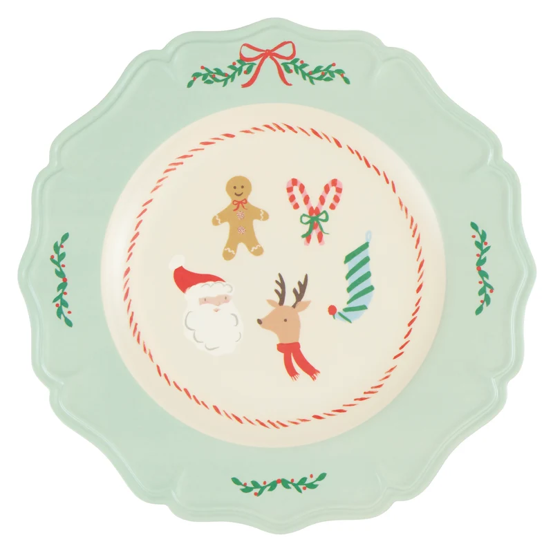 Meri Meri Natale set 4 piatti resina colorati