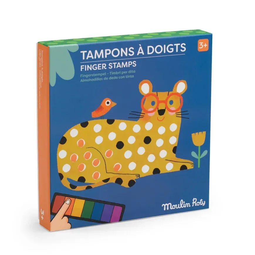 Moulin Roty Les Toupitis timbri per dita 7 colori