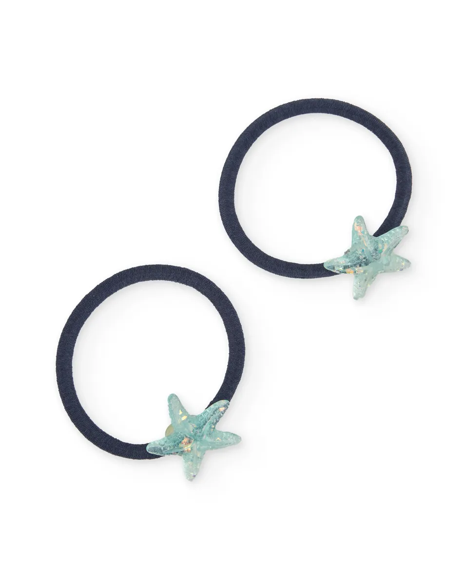 Tuc Tuc Elastici Capelli Bambina Stella Blu 2 Pezzi