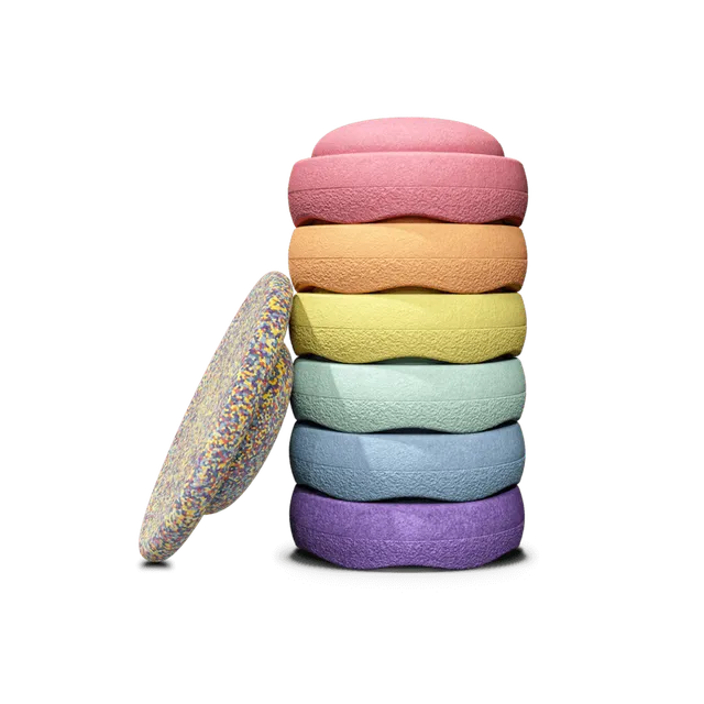 Stapelstein Rainbow Pastello impilabili set 6+1