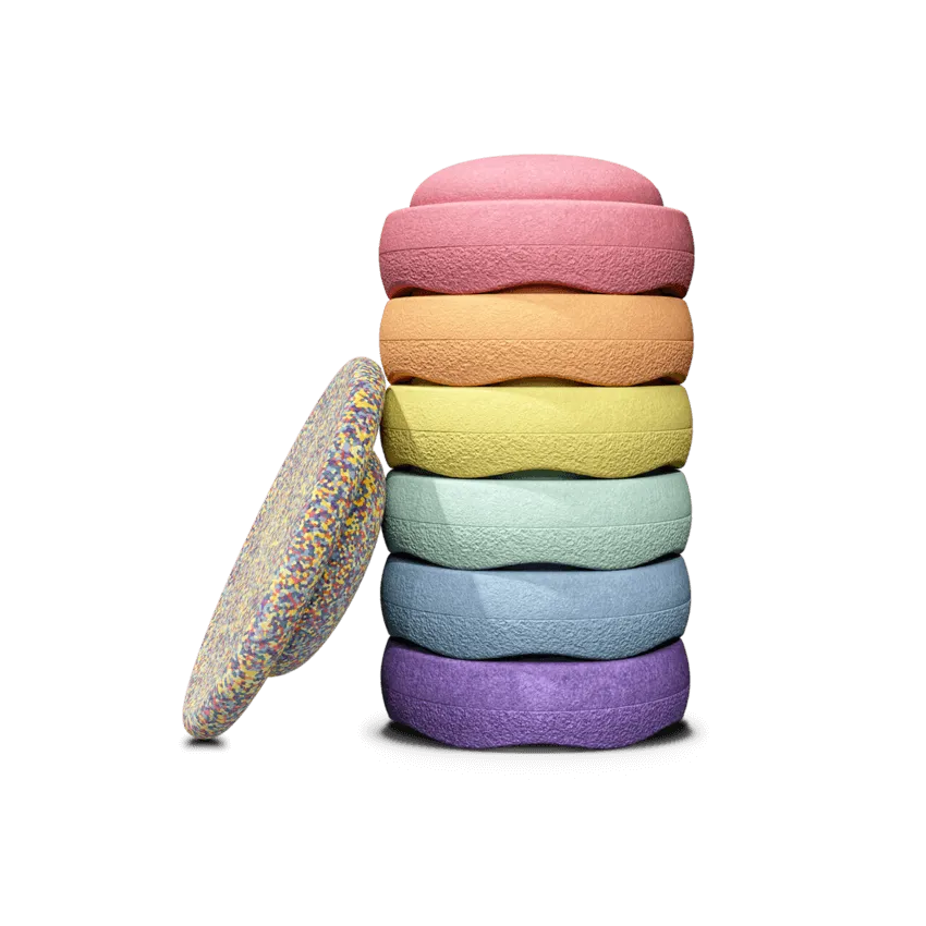 Stapelstein Rainbow Pastello impilabili set 6+1