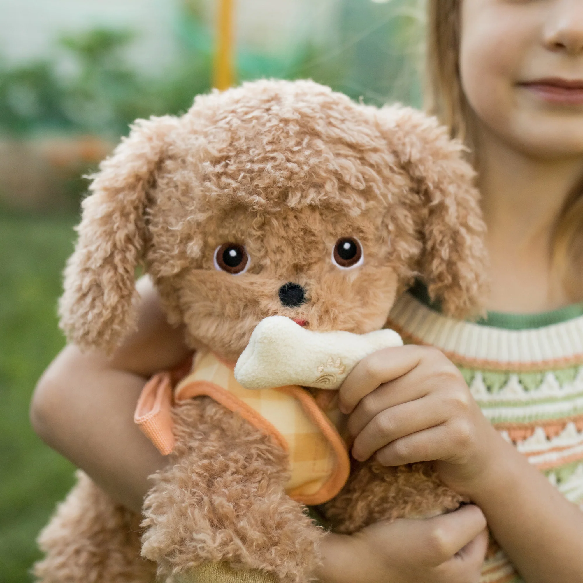 Olli Ella Dinkum Dogs Goldie peluche cane con osso