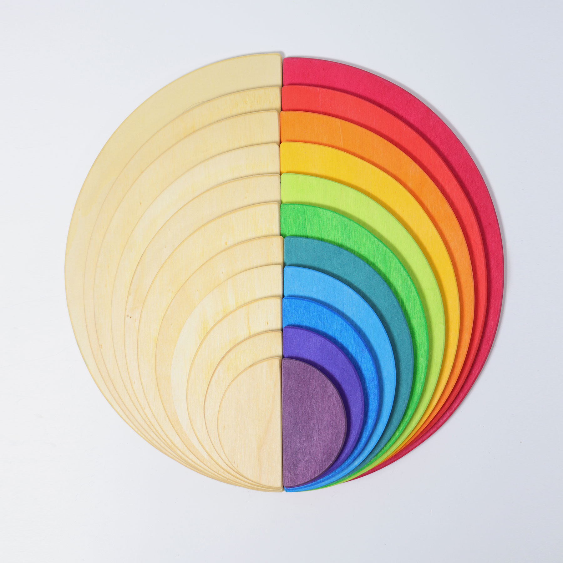 Grimm's Semicerchi Arcobaleno Naturale gioco in legno 11 pezzi