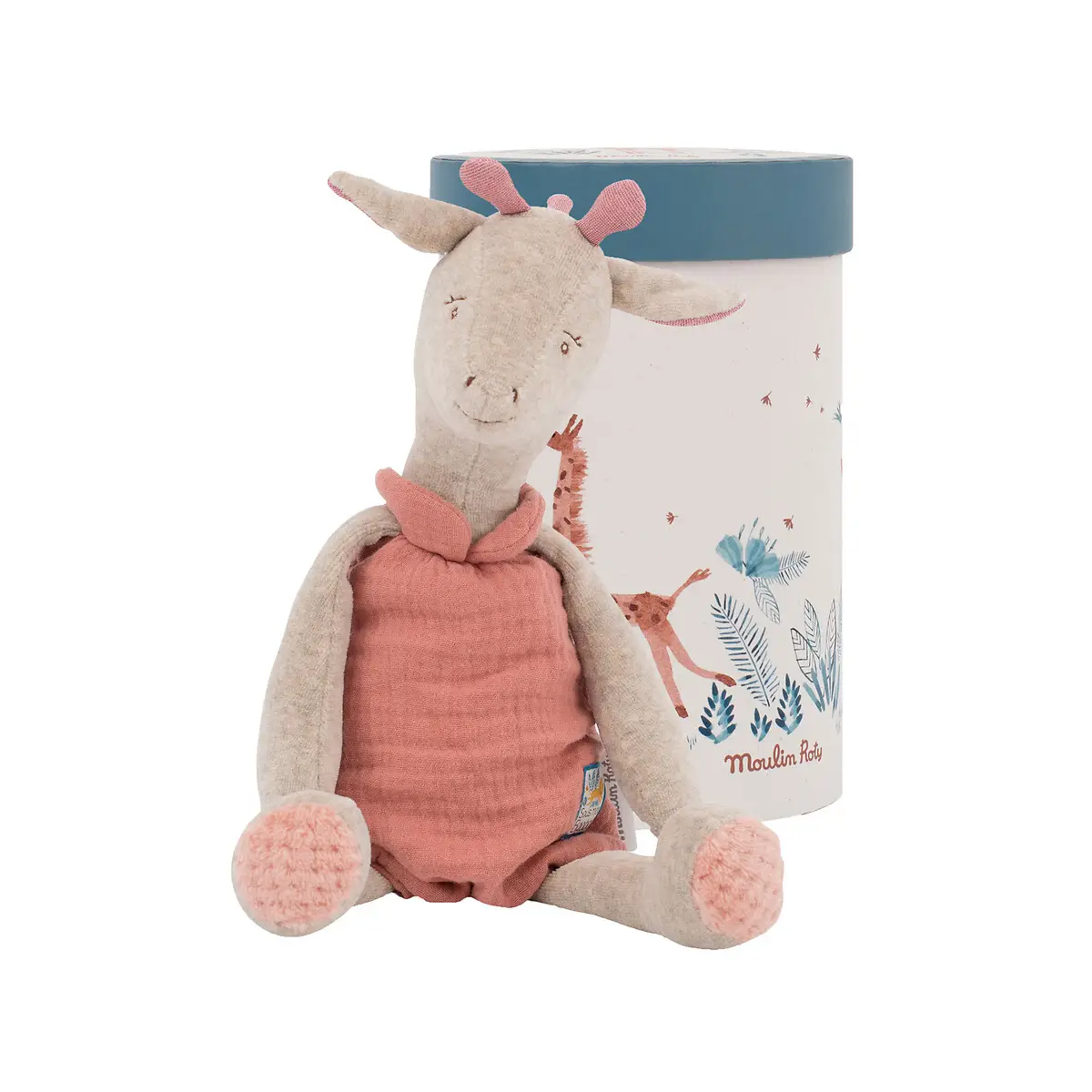 Moulin Roty Sous mon Baobab Giraffa pupazzo 37 cm in scatola