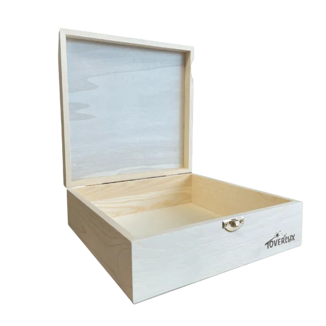 Toverlux Scatola per trasparenze scatola legno 20x20 cm