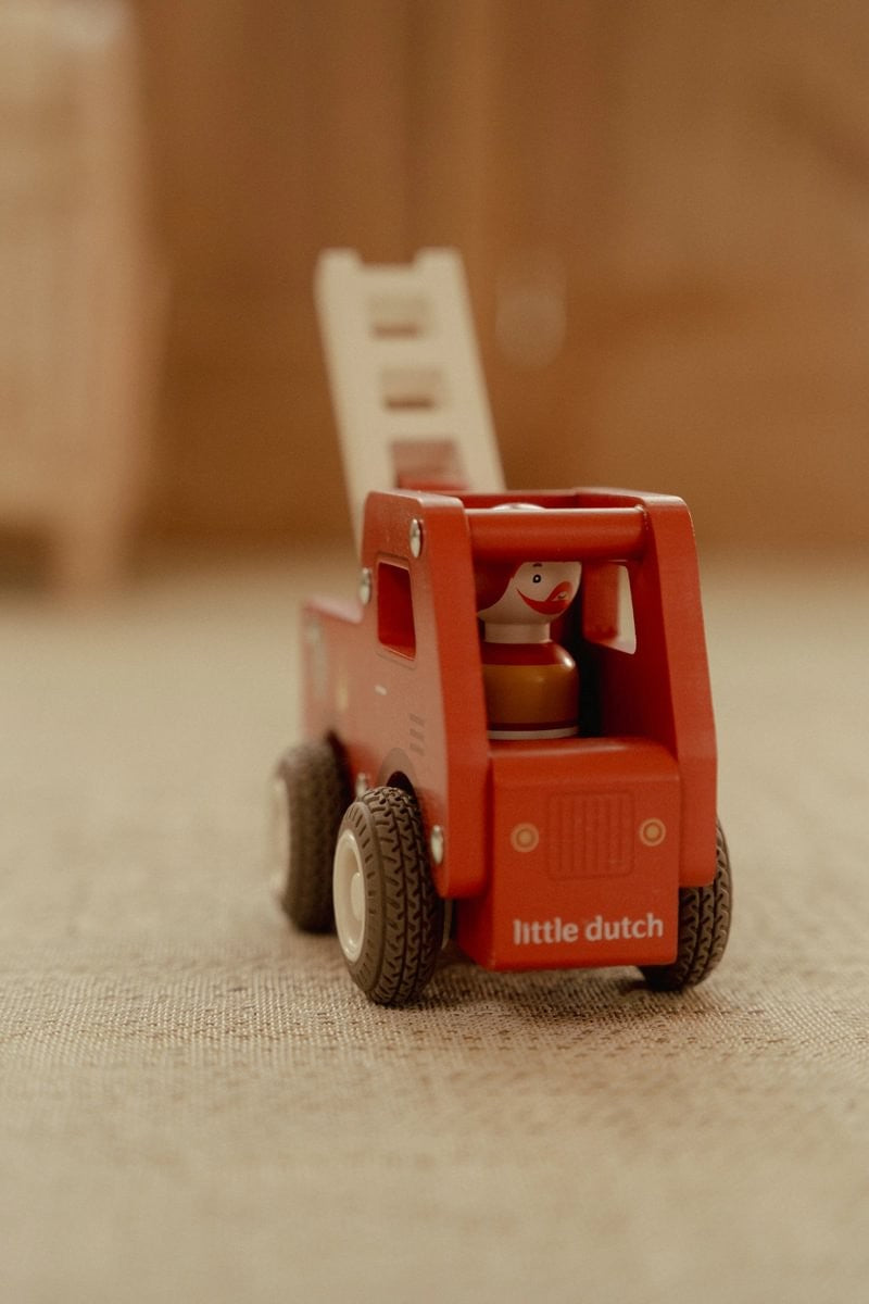 Little Dutch camion pompieri giocattolo legno con scala