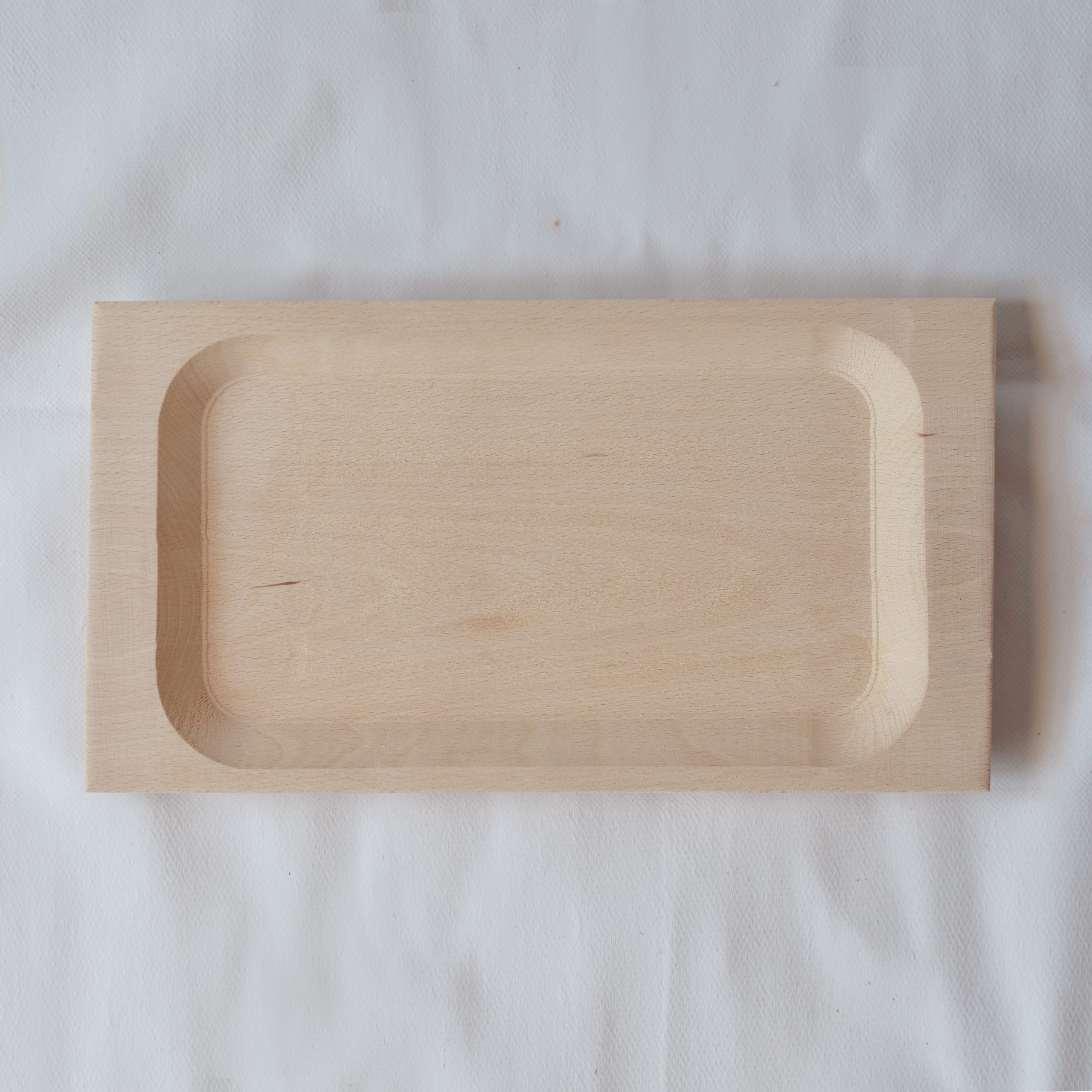 Vassoio Montessori rettangolare 16x30 cm legno alimentare